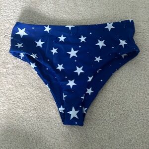 Blue with White Stars Bikini Bottom
